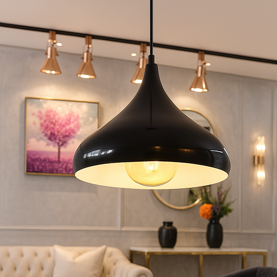 베스킨 1등 펜던트조명 P/D 흑+백