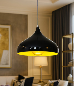 베스킨 1등 펜던트조명 P/D 흑+노