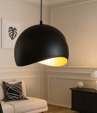 웨이브 1등 펜던트조명 P/D 흑+금