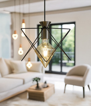 헥사 1등 펜던트조명 P/D 블랙