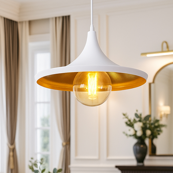 칵테일 나팔 1등 펜던트조명 P/D 화이트