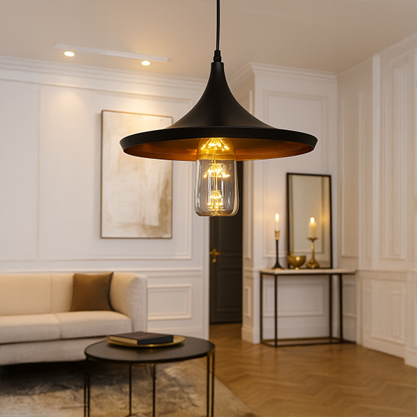 칵테일 나팔 1등 펜던트조명 P/D 블랙